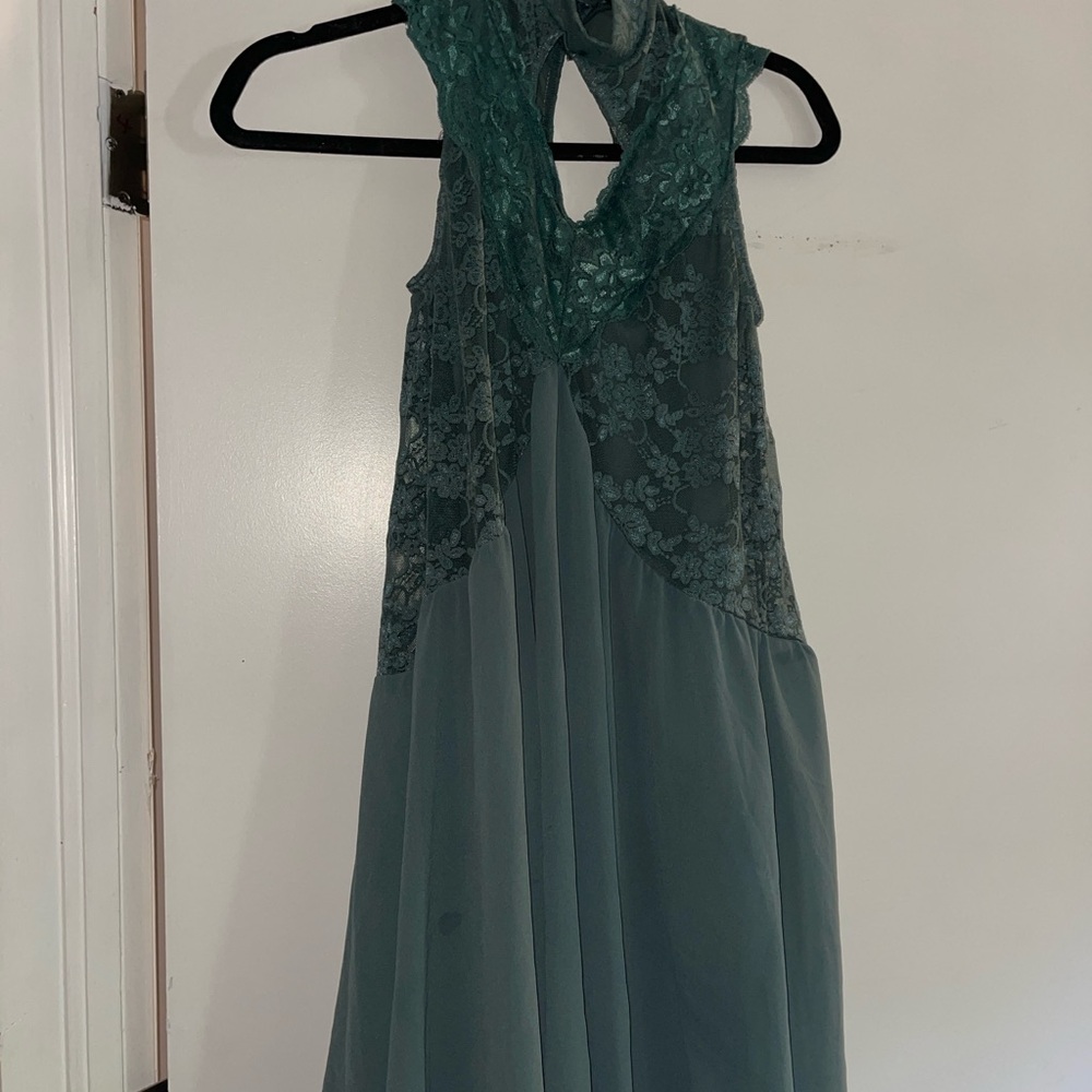 Weissman Teal Lace Dress